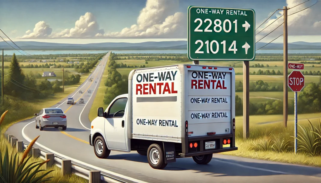 rent a small truck 1 way from 22801 t0 21014